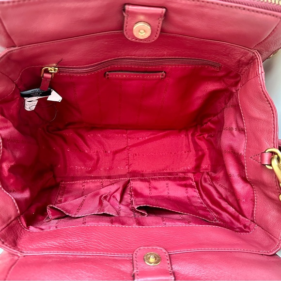 Marc by Marc Jacobs Top Handle Red Leather Satchel - Picture 9 of 9